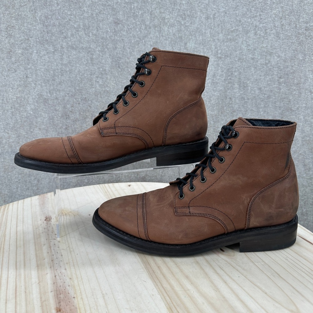 Thursday Boot Co Captain Boot Mens 9 Brown Matte Leather Lace Up Cap Toe